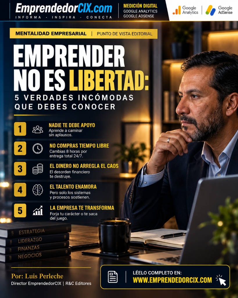 EMPRENDER NO ES LIBERTAD: 5 VERDADES INCÓMODAS QUE DEBES CONOCER
